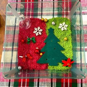 Sensory Bin- Christmas ornament and tree decorating